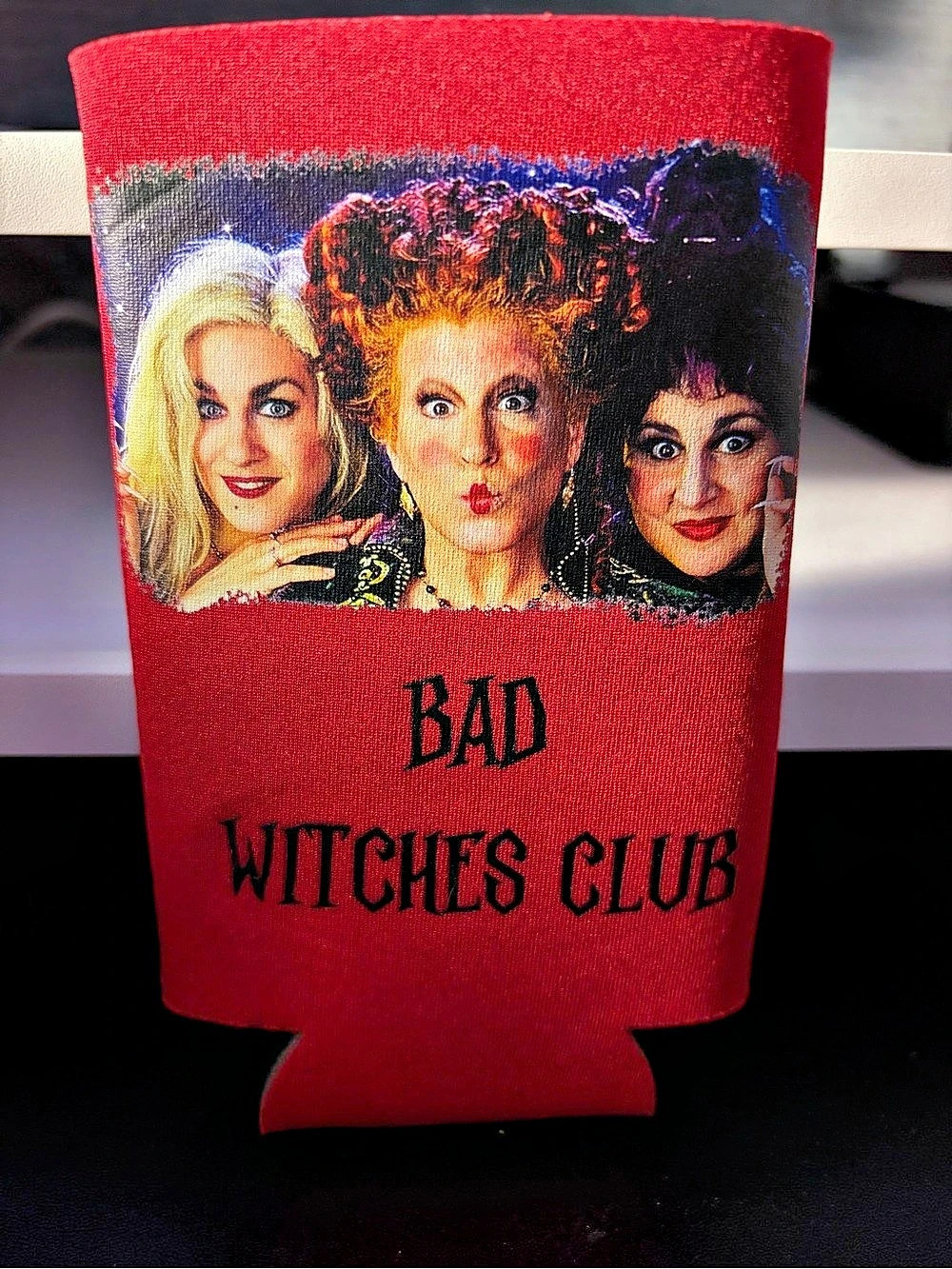 Red & Black Bad Witches Club Can Cooler